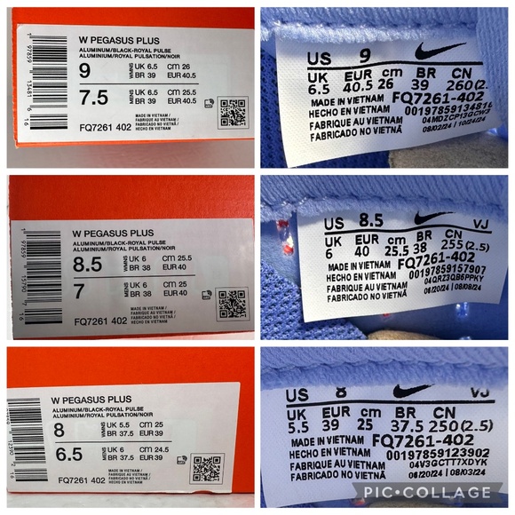 Nike W Pegasus Plus Aluminum Black Royal Pulse (FQ7261 402) Women's Size - Picture 14 of 14